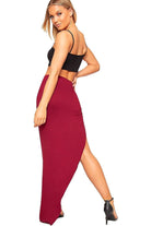 Side Split Slit Maxi Skirt