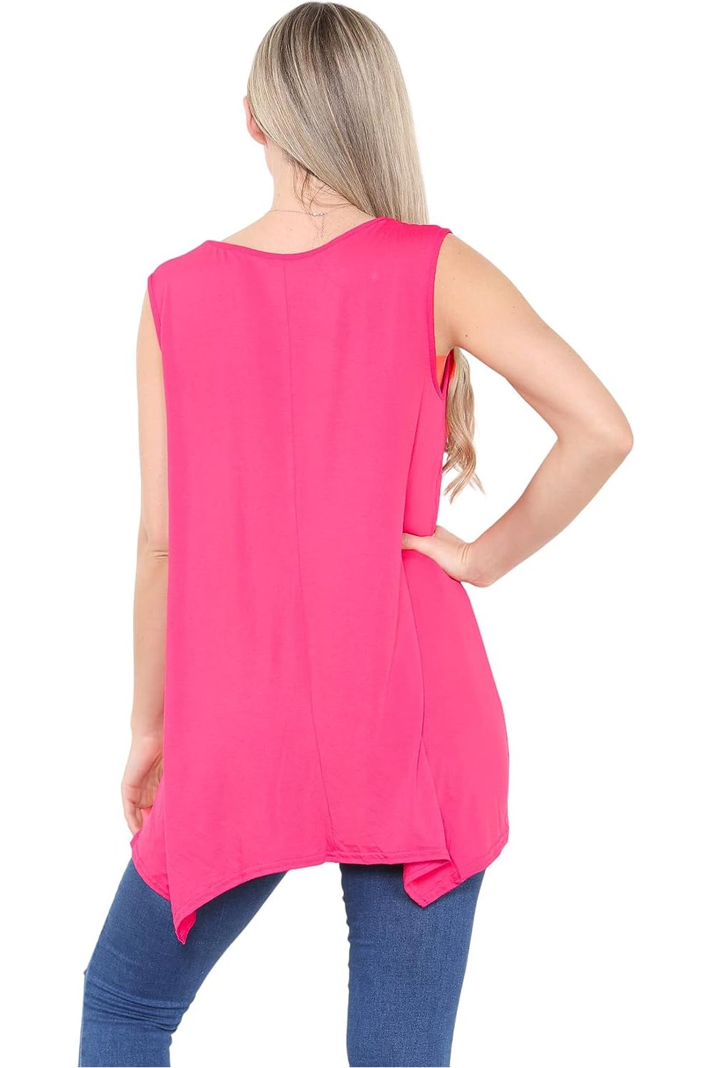 Sleeveless Hanky Hem Vest Top