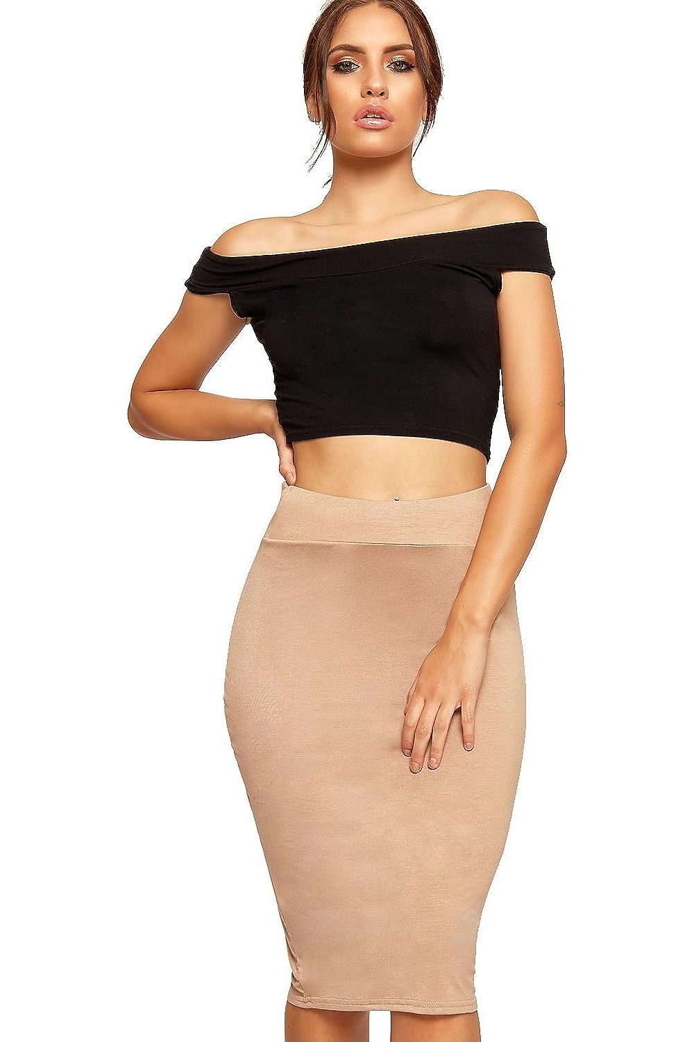 Bodycon Pencil High Waisted Midi Skirt Skirt WearAll