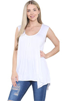 Sleeveless Hanky Hem Vest Top