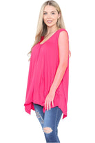 Sleeveless Hanky Hem Vest Top