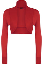 Long Sleeve Ribbed Bolero Shrug Tops WearAll