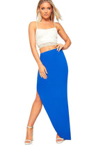 Side Split Slit Maxi Skirt