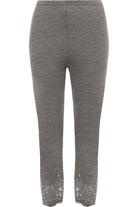 Scallop Edge Sequin Leggings Leggings WearAll Dark grey 12-14