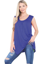 Sleeveless Hanky Hem Vest Top