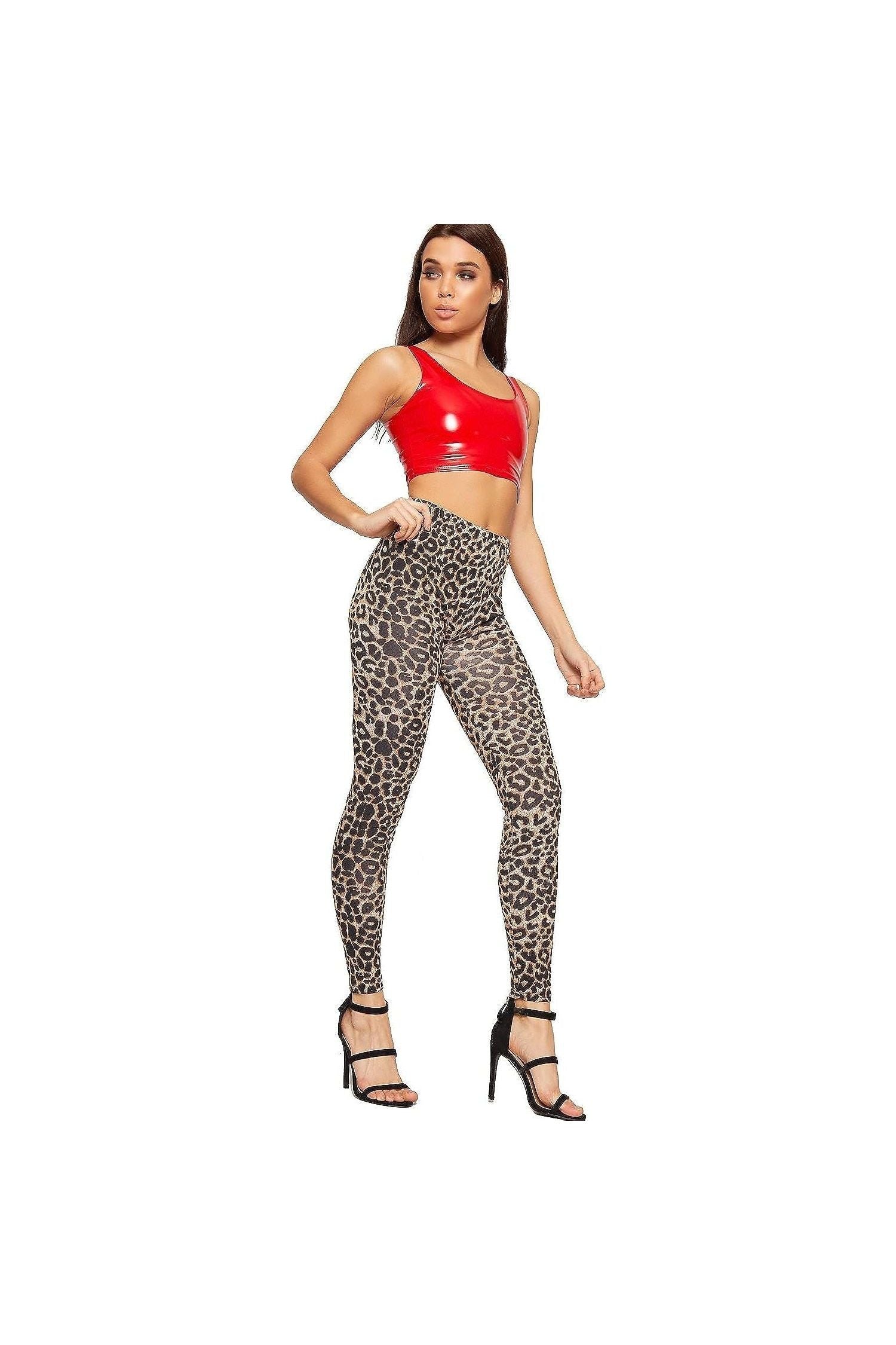 Animal Leopard Print Leggings Leggings WearAll