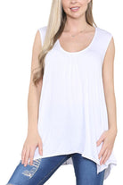 Sleeveless Hanky Hem Vest Top