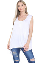 Sleeveless Hanky Hem Vest Top