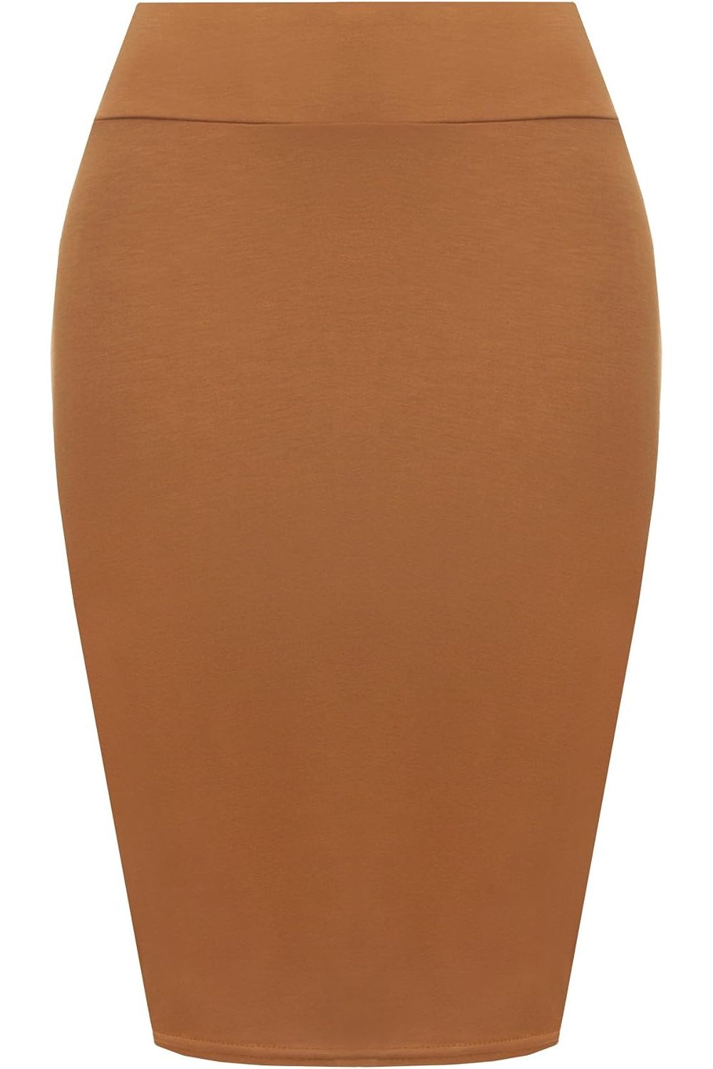 Bodycon Pencil High Waisted Midi Skirt Skirt WearAll Mustard 12-14