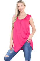 Sleeveless Hanky Hem Vest Top