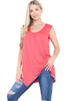 Sleeveless Hanky Hem Vest Top