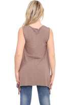 Sleeveless Hanky Hem Vest Top