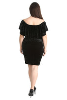 Plus Size Velvet Frill Top Midi Dress Dress WearAll