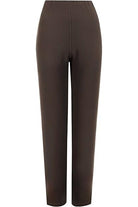 Plus Size Straight Leg Stretch Ribbed Trouser Trousers WearAll Brown 16-18