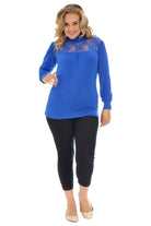 Lace Turtle Neck Long Sleeve Top Tops WearAll