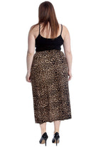 Plus Size Leopard Print Long Maxi Skirt Skirt WearAll