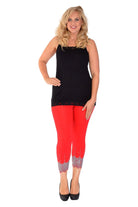 Scallop Edge Sequin Leggings Leggings WearAll