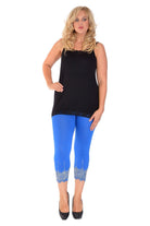 Scallop Edge Sequin Leggings Leggings WearAll