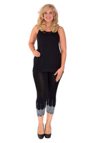 Scallop Edge Sequin Leggings Leggings WearAll