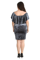 Plus Size Velvet Frill Top Midi Dress Dress WearAll