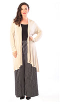 Open Front Hanky Hem Longsleeve Cardigan