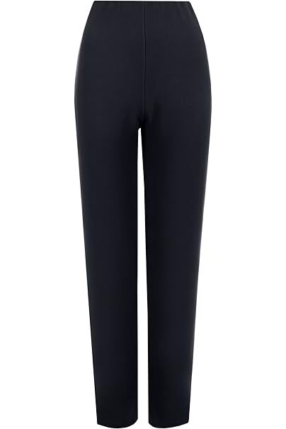 Plus Size Straight Leg Stretch Ribbed Trouser Trousers WearAll Navy Blue 16-18