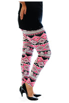 Plus Size Neon Aztec Leggings Leggings WearAll