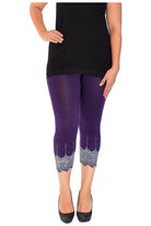 Scallop Edge Sequin Leggings Leggings WearAll